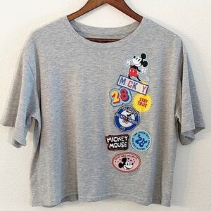 Disney Mickey Mouse Patch Cropped Tee Size 3X